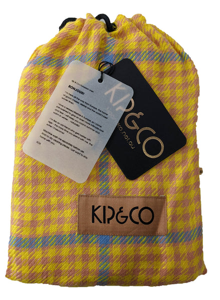 Kip&Co Linen Lemon Hounding Standard Pillowcase 1 Pc NWT