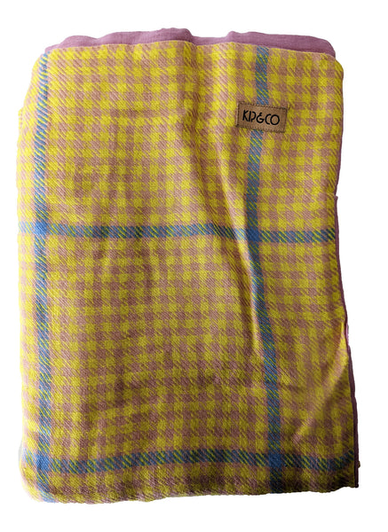 Kip&Co Hounding Lemon RV Cashmere Rose Linen Quilt Duvet Cover  Twin Size NWT