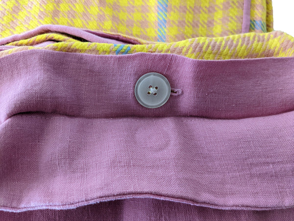 Kip&Co Hounding Lemon RV Cashmere Rose Linen Quilt Duvet Cover  Twin Size NWT