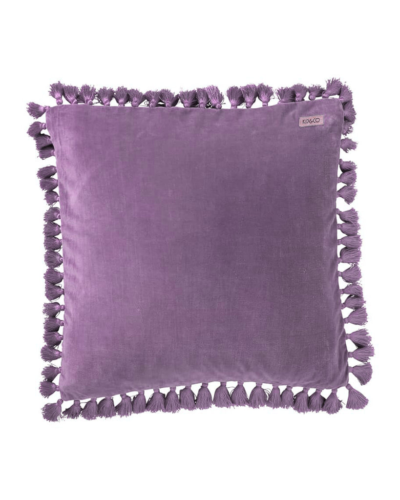 Kip&Co 20 Inch Orchid Velvet Tassel Cushion Cover