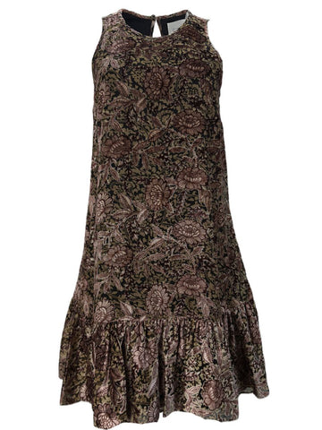 ERIN Women's Brown Mocha Multi A-Line Dress #61019457810 NWT