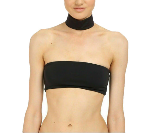 ONIA X KITH Women's Black Bandeau W/ Choker Laura Swimsuit Top NWT