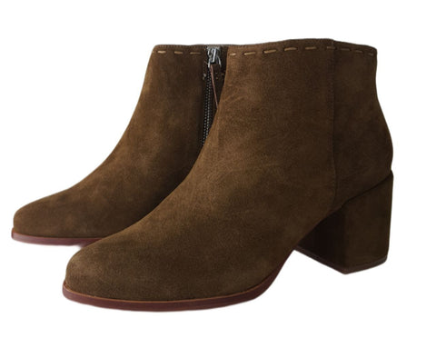 MATT BERNSON Women's Brown Lido Suede Ankle Booties #MB166 NWB