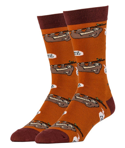 OOOH YEAH! Men's Novelty Crew Socks, MD6030C - Just Hanging Out