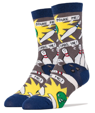 OOOH YEAH! Men's Novelty Crew Socks, MD6551C - Spare Me