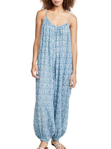 Roberta Roller Rabbit Women's Medallion Marquette Jumpsuit X-Small/Small Teal