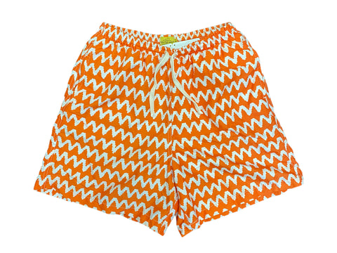 ROBERTA ROLLER RABBIT Men's Orange Tulum Arlo Swim Short Sz L $85 NEW
