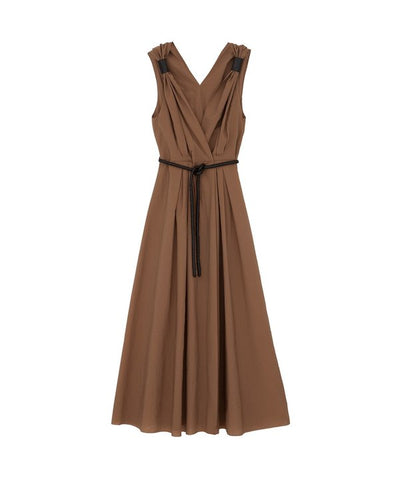 NANUSHKA Women's Nut Black Lilith Belted Dress Size X-Small $627 NWT