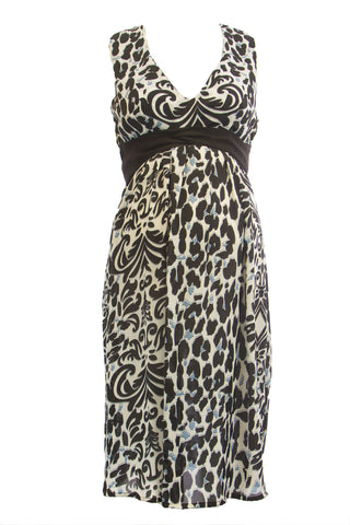 OLIAN Maternity Women's Multi Floral & Animal Print A-Line Dress $130 NWT
