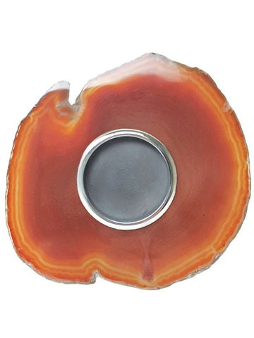 RABLABS Burnt Orange Agate Photo Frame #OS002 Approx. L 6" x W 5" NWOB