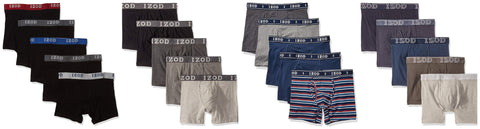 IZOD Men's 5 Pack Stretch Boxer Briefs W/ Fly Pouch NEW