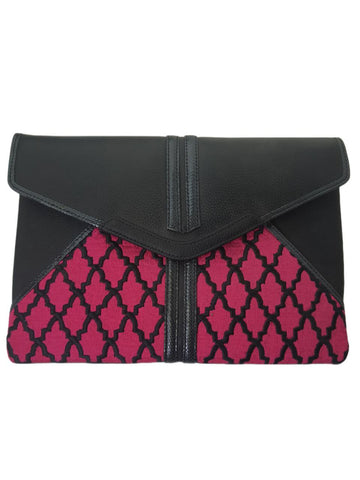 POPINJAY Women's Black Anfa Envelope Clutch #BX4 8'5"x12' One Size NWT