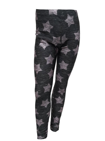 TEREZ Girl's Black Heathered Stars Leggings #1511408208 14 Years NWT