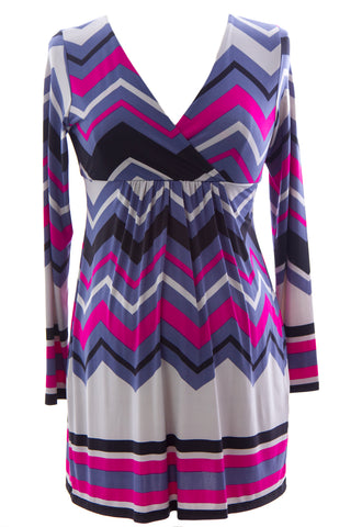 OLIAN Women's Multi Zig Zag Print Babydoll Maternity Top Q362924 $104 NWT