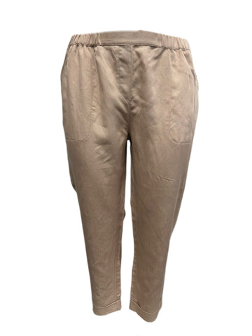 Marina Rinaldi Women's Beige Ragione Straight Leg Pants Size 18W/27 NWT