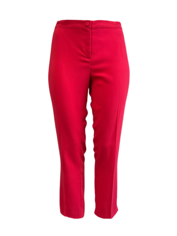 Marina Rinaldi Women's Red Revival Straight Leg Pants Size 18W/27 NWT