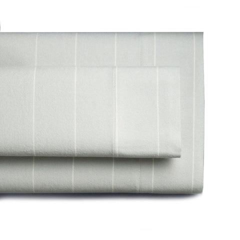 Simply Vera by Vera Wang Portuguese Flannel Queen Sheet Set-Grey Stripe $180 NEW