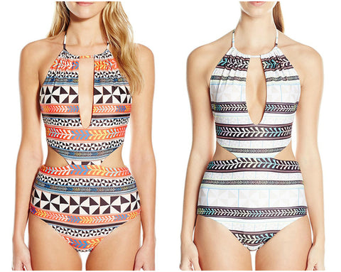 MARA HOFFMAN Slit Front One-Piece Swimsuit $218 NEW