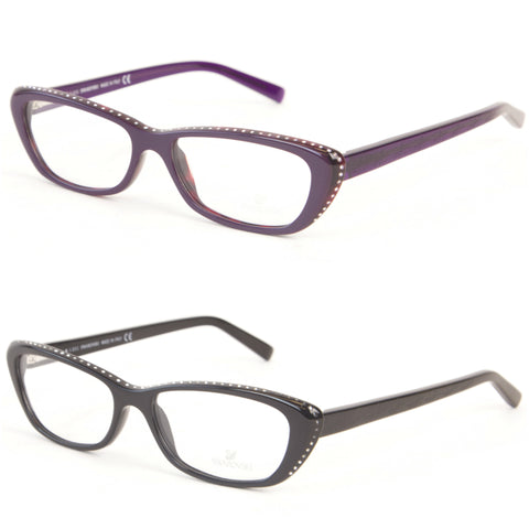 Swarovski Women's Crystal Accent Semi-Cateye Eyeglass Frames SW5013 $260 NEW