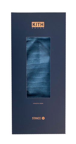 KITH X STANCE Men's Navy Salmon Toe Legends Day Athletic Crew Socks Size Large