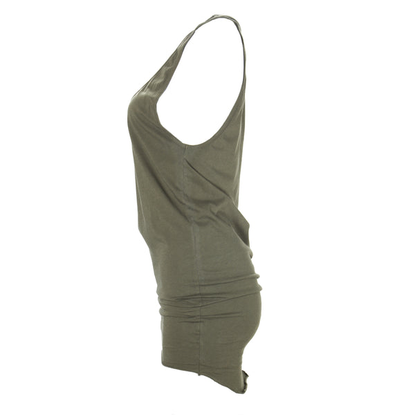 OAK NYC Unisex Grunge Side Cowl Long Tank MT048 $82 NEW