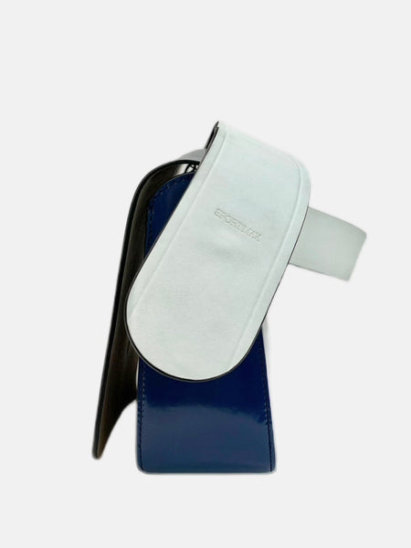 Max Mara Women's Blu Sorriso Magnetic Closure Shoulder Bag NWT