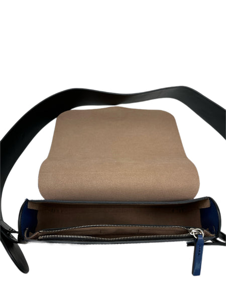 Max Mara Women's Blu Sorriso Magnetic Closure Shoulder Bag NWT