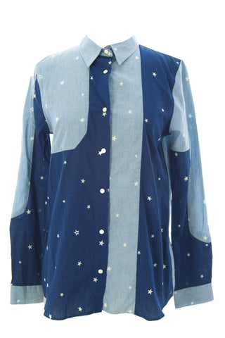 SURFACE TO AIR Women's Star Chambray Stormy Shirt $320 NEW