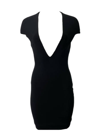 SOLACE London Black Tamara Mini Dress Size US 4 NWT