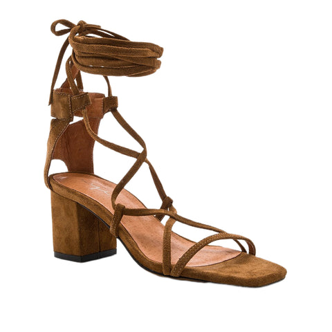 URGE Women's Tan Suede Jessie Heeled Sandals #URG16082 NWT