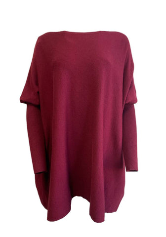 LOST IN LUNAR Women's Wine Taylor Knit Oversized Sweater L/XL NWT