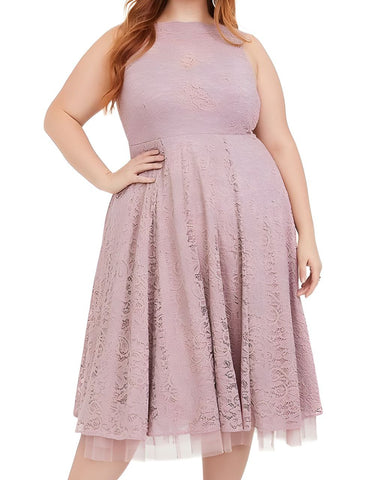 TORRID Women's Pink Mini Lace A-Line Flare Skate Dress #11846631 14 NWT