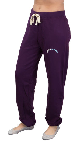 WARM X BANDIER Women's Drawstring Sweatpants, Purple