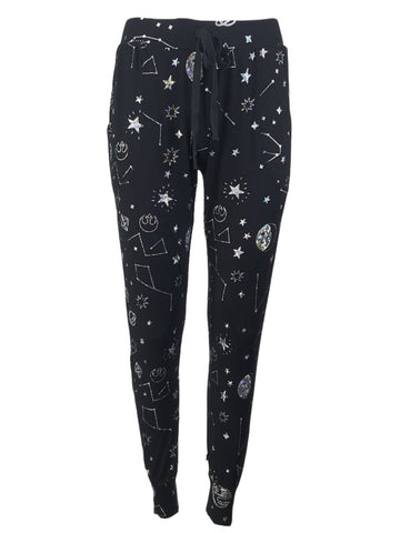 TEREZ Women's Black Hologram Star Wars Pants #22228278 X-Small NWT