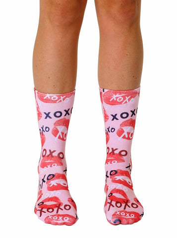 LIVING ROYAL XOXO Novelty Crew Socks $12 NEW