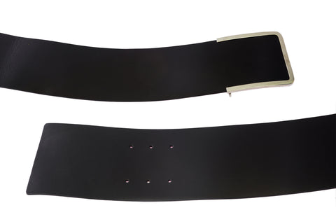 GIORGIO ARMANI Women's Black 4" Wide Leather Belt YGWD73/YC876 $725 NWT