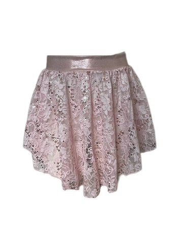 La Petite Ballerina Pink Girl's Lace Sequin Tutu Skirt NWT
