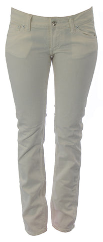 BLUE BLOOD Women's Off White Brandy Straight Leg Classic Rise Denim Jeans NEW