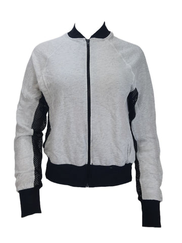 TEREZ Women's White Zip Fleece Sweatshirt #47202993 Medium NWT