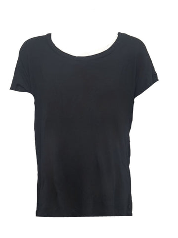 TEREZ Girl's Black Back Slit T-Shirt #11587918 X-Large NWT
