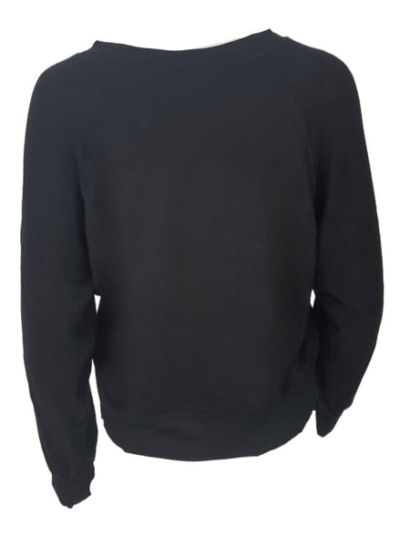 TEREZ Girl's Black Long Sleeve Light Sweatshirt #1100546 NWT