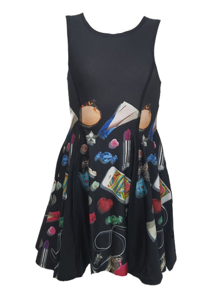 TEREZ Girl's Black Stuff In My Bag Dress #60037715 6 Years NWT