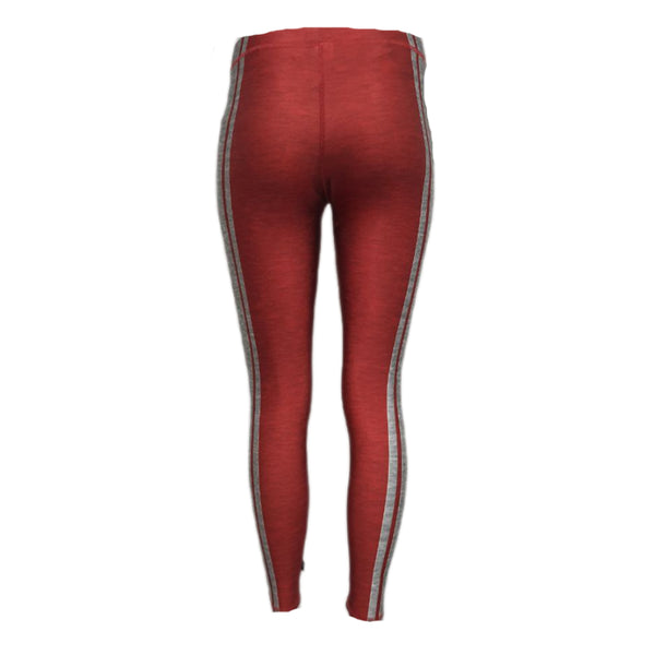 TEREZ Women's Red College Heathered Stripe Leggings #447021034 NWT