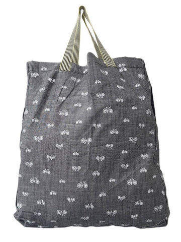 DESCENDANT OF THIEVES Men's Grey Shopper Tote Bag #Bicycle One Size NWT