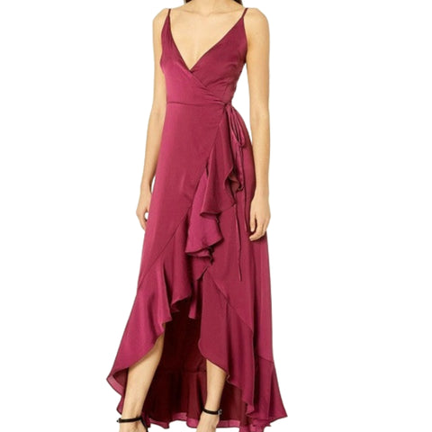 YUMI KIM Women's Burgundy Cross Roads Maxi Dress #DR17407 Small NWT