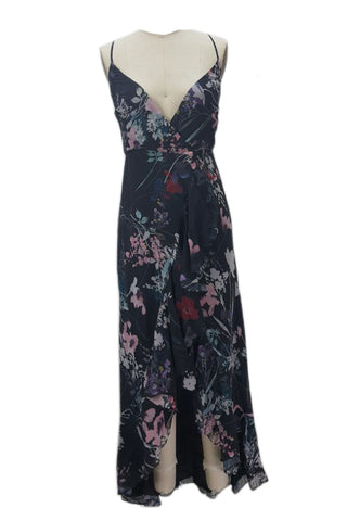YUMI KIM Women's Misty Buquet Black Cross Roads Maxi Dress #DR17407m XXS NWT
