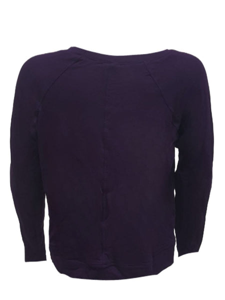 TEREZ Girl's Purple Crew Neck Long Sleeve Shirt #12527727 NWT