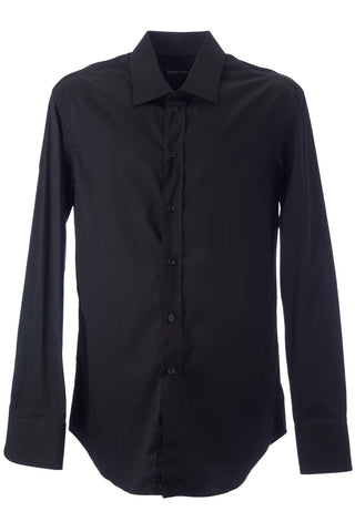 EMPORIO ARMANI Black Classic Fit Button Up Dress Shirt F1C30T/F1A8C $275 NWT