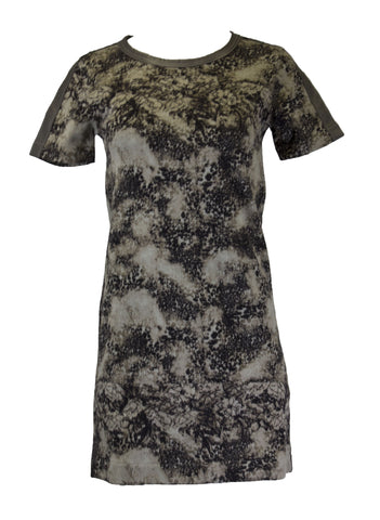 GREY STATE Women's Lynx Fleur Printed T-Shirt Dress $268 NEW