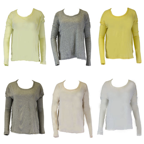 GREY STATE Women's Yummy Tee Long Sleeve $88 NEW